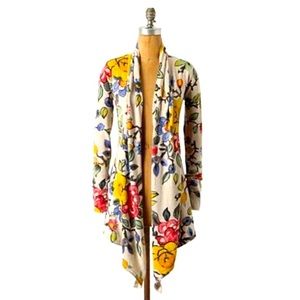 ANTHROPOLOGIE TABITHA DANCING BLOOMS CARDIGAN SMALL